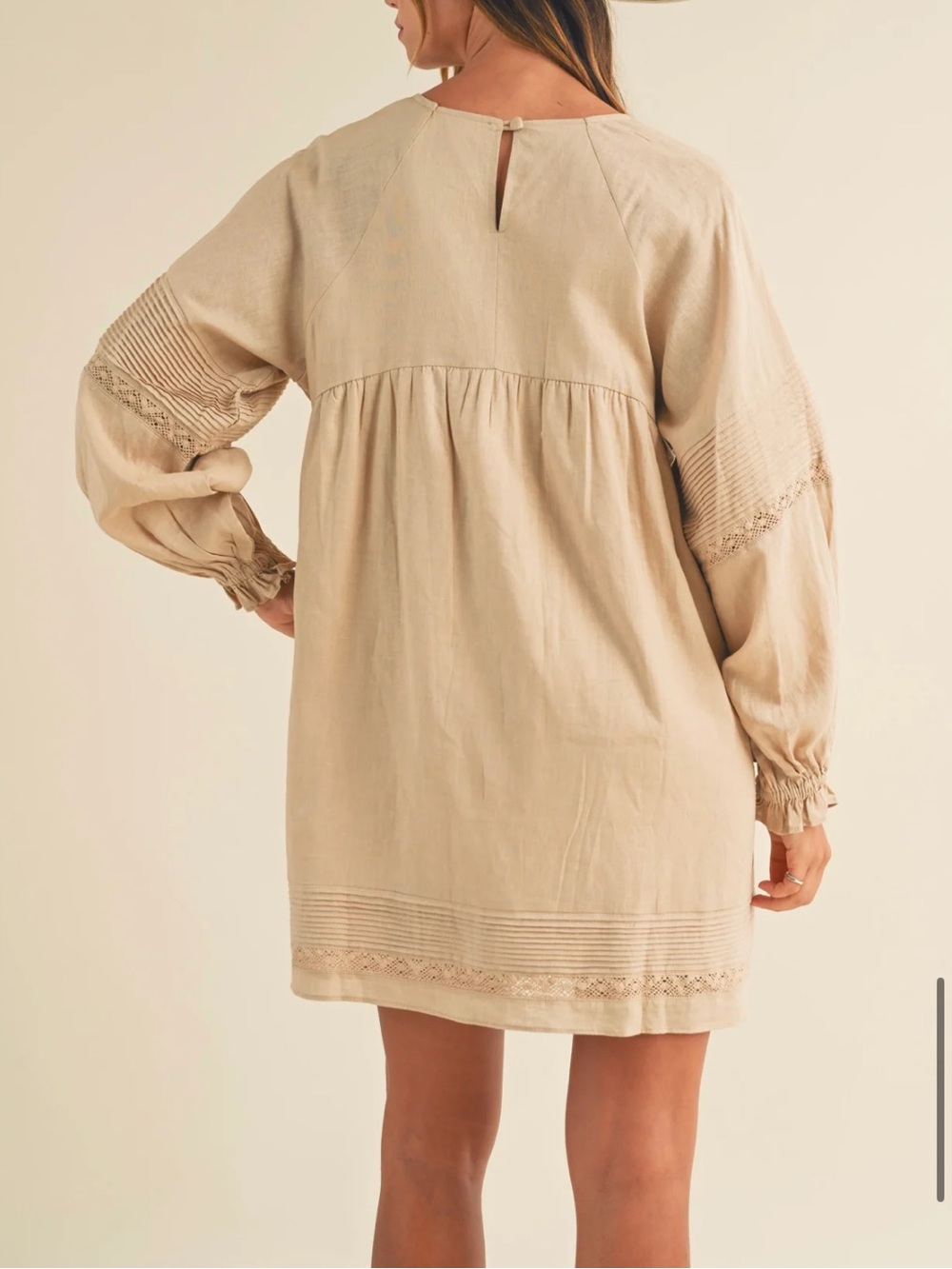 Mable Boho Linen Blend Dress size L - Picture 2 of 10